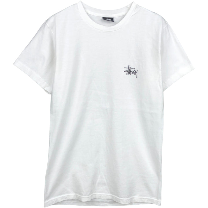 Stussy back logo surf skate t-shirt, men's size S (approx.) cotton white type Vintage Second Hand