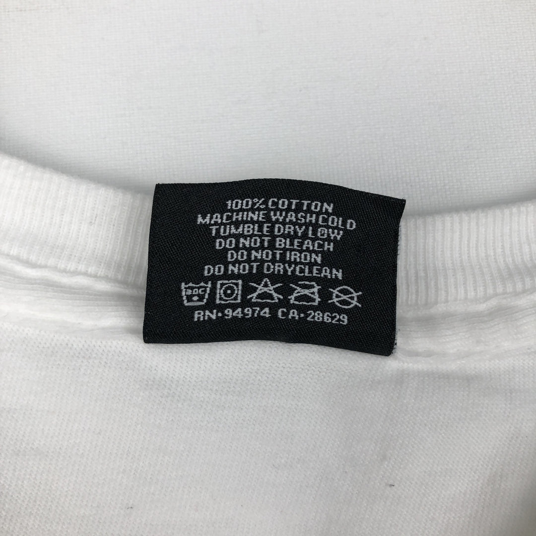 Stussy back logo surf skate t-shirt, men's size S (approx.) cotton white type Vintage Second Hand