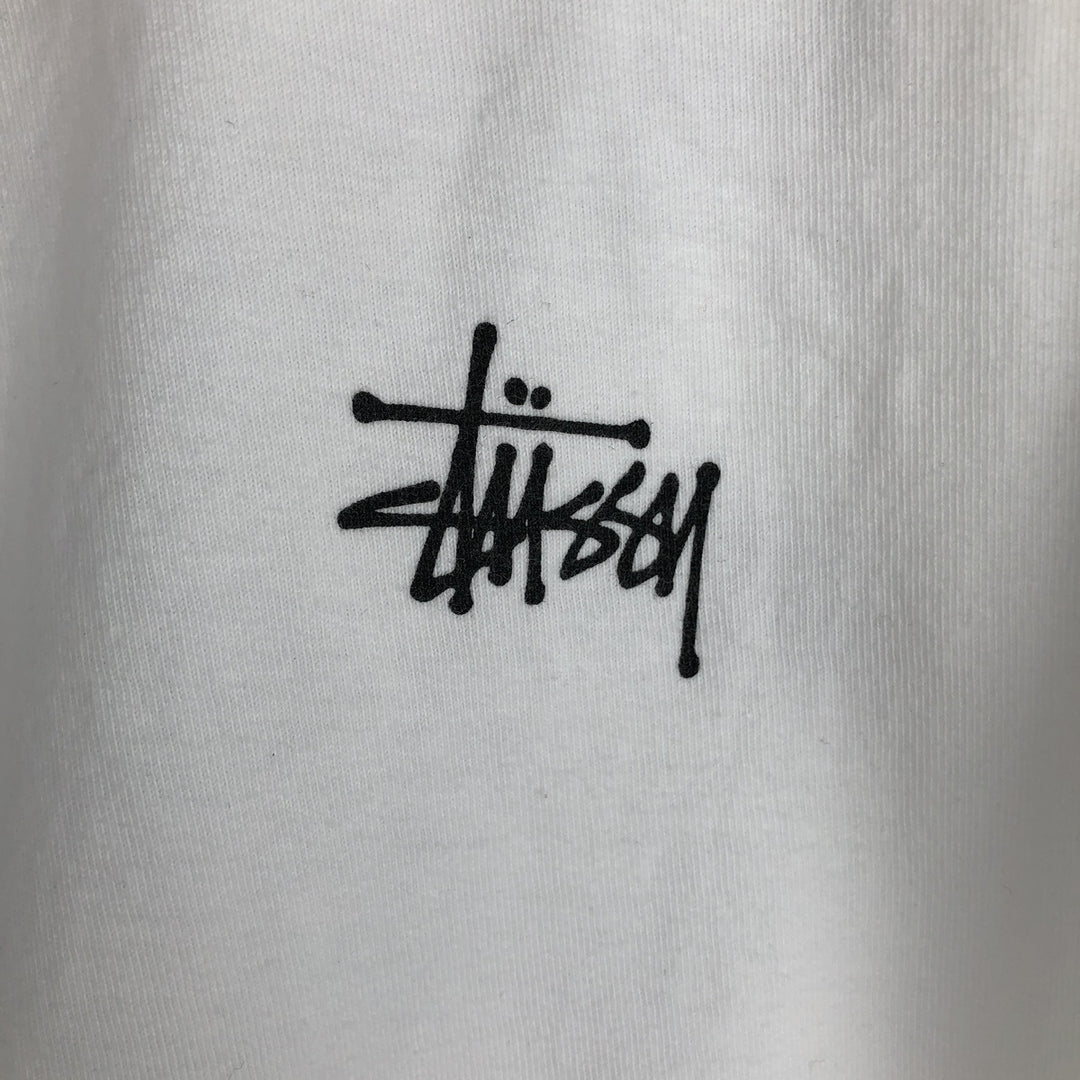 Stussy back logo surf skate t-shirt, men's size S (approx.) cotton white type Vintage Second Hand