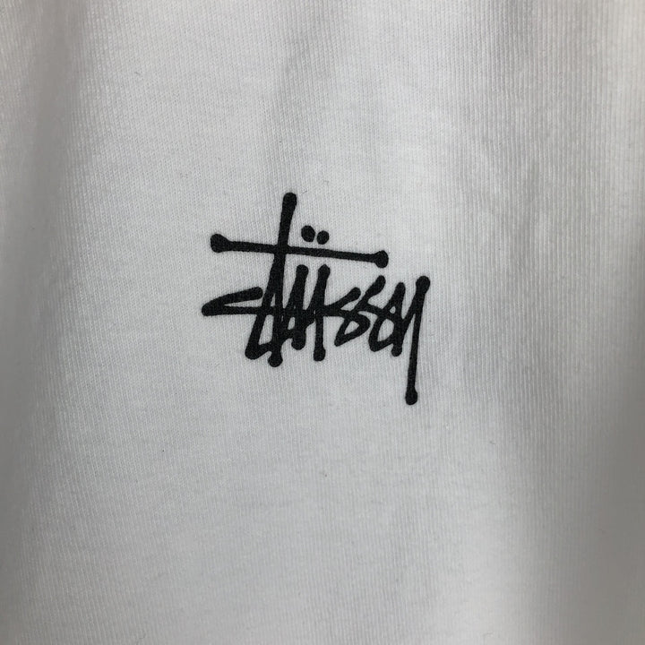 Stussy back logo surf skate t-shirt, men's size S (approx.) cotton white type Vintage Second Hand