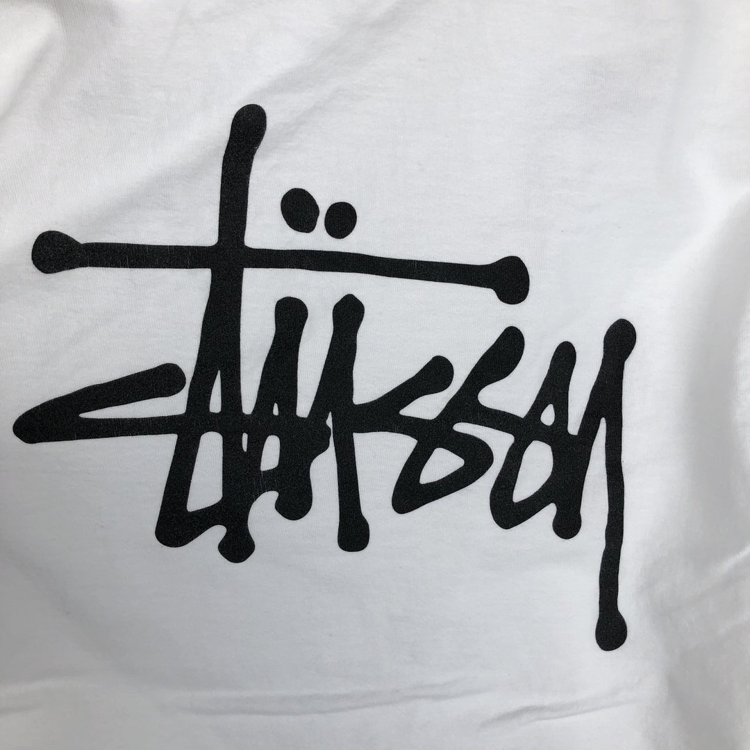 Stussy back logo surf skate t-shirt, men's size S (approx.) cotton white type Vintage Second Hand