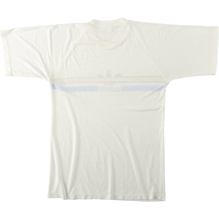 Adidas Trefoil logo print t-shirt, women's size S (approx.), vintage. unclear white type Vintage Second Hand