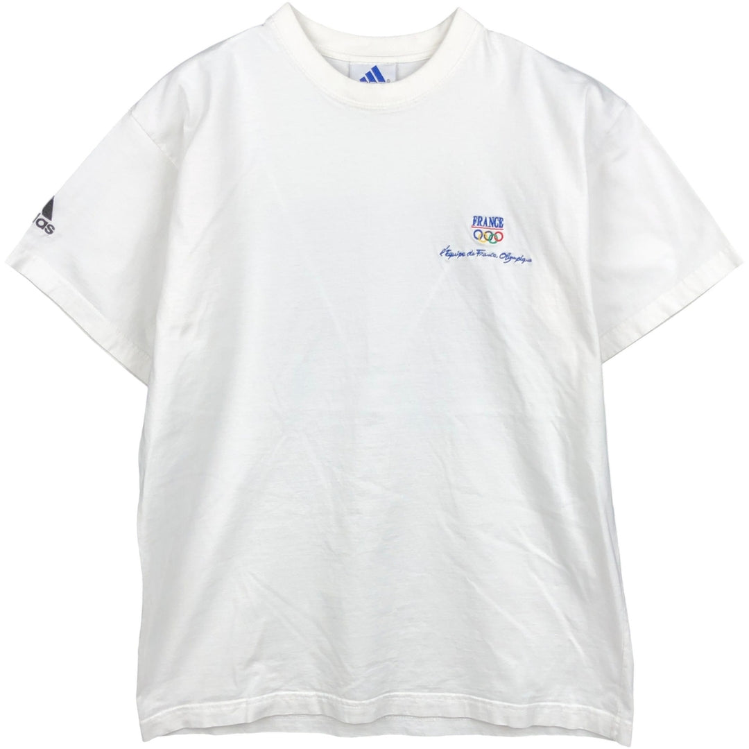 90s-00'S Adidas Sydney 2000 Olympics France National Team Sports T-shirt, Men's Size L (approx.) cotton white type Vintage Second Hand