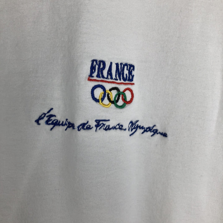 90s-00'S Adidas Sydney 2000 Olympics France National Team Sports T-shirt, Men's Size L (approx.) cotton white type Vintage Second Hand