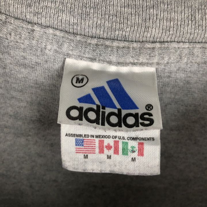 90s-00'S Adidas RUNNING logo print T-shirt, men's size M (approx.) cotton gray type Vintage Second Hand