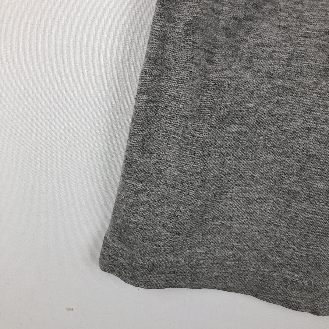 90s-00'S Adidas RUNNING logo print T-shirt, men's size M (approx.) cotton gray type Vintage Second Hand