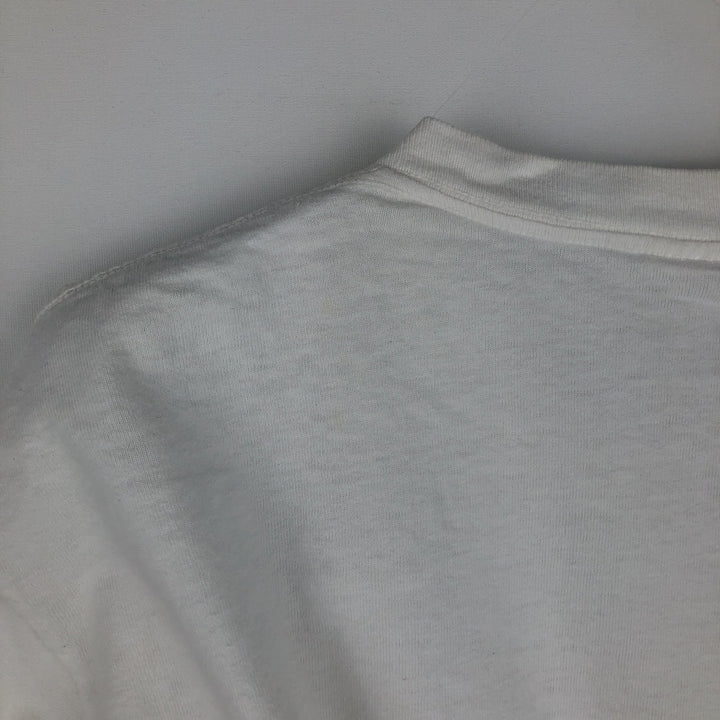 80s-90'S Reebok Large Print Sports T-Shirt, Made in USA, Men's Size M (approx.), Vintage cotton white type Vintage Second Hand