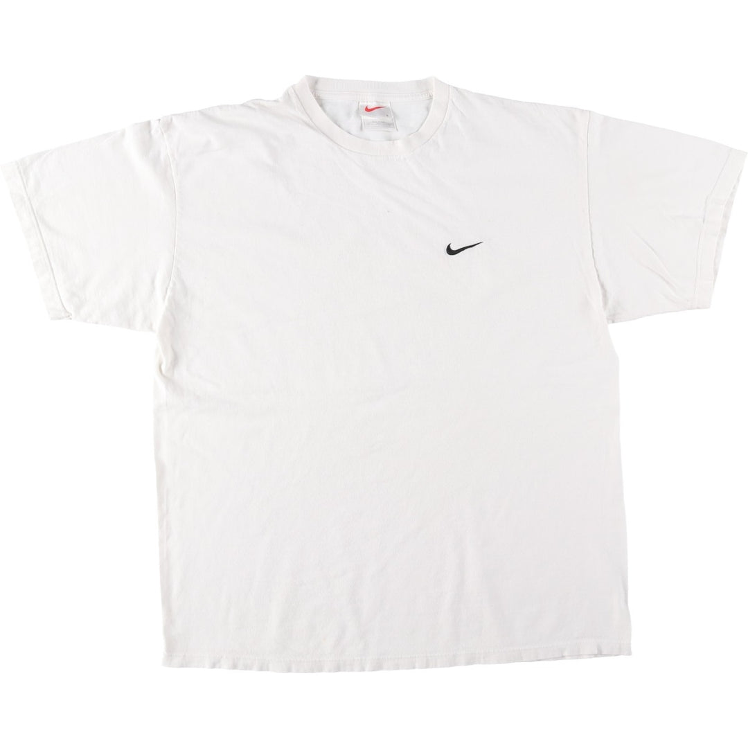 90'S Nike One Point Logo T-shirt Made in USA Men's L Size Vintage cotton white type Vintage Second Hand
