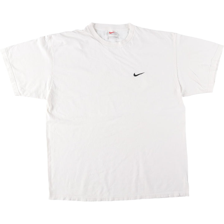 90'S Nike One Point Logo T-shirt Made in USA Men's L Size Vintage cotton white type Vintage Second Hand