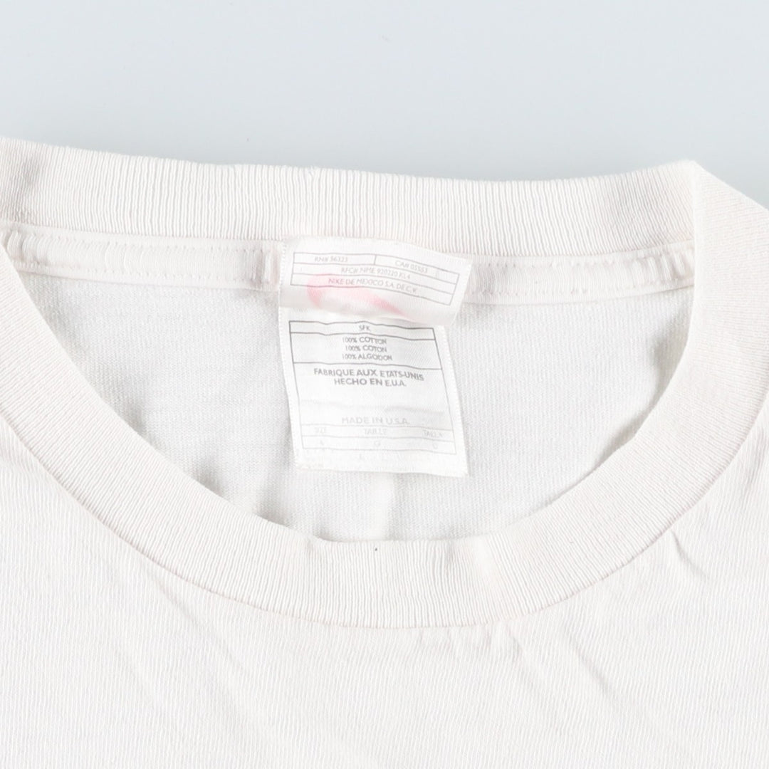 90'S Nike One Point Logo T-shirt Made in USA Men's L Size Vintage cotton white type Vintage Second Hand