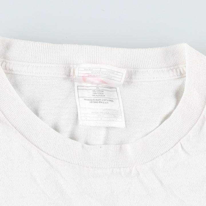 90'S Nike One Point Logo T-shirt Made in USA Men's L Size Vintage cotton white type Vintage Second Hand