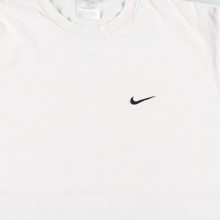 90'S Nike One Point Logo T-shirt Made in USA Men's L Size Vintage cotton white type Vintage Second Hand