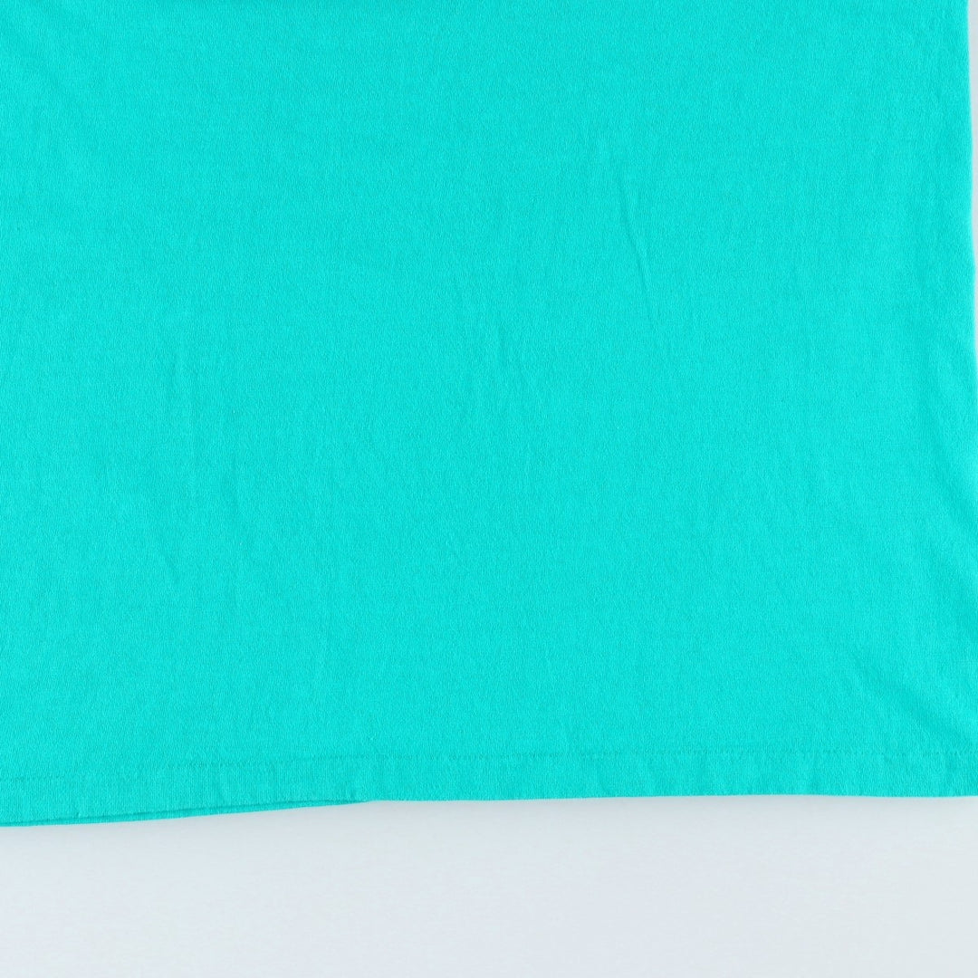 90'S Umbro Blue Tag Logo Print T-Shirt, Made in USA, Men's Size L (Equivalent), Vintage cotton turquoise blue Vintage Second Hand