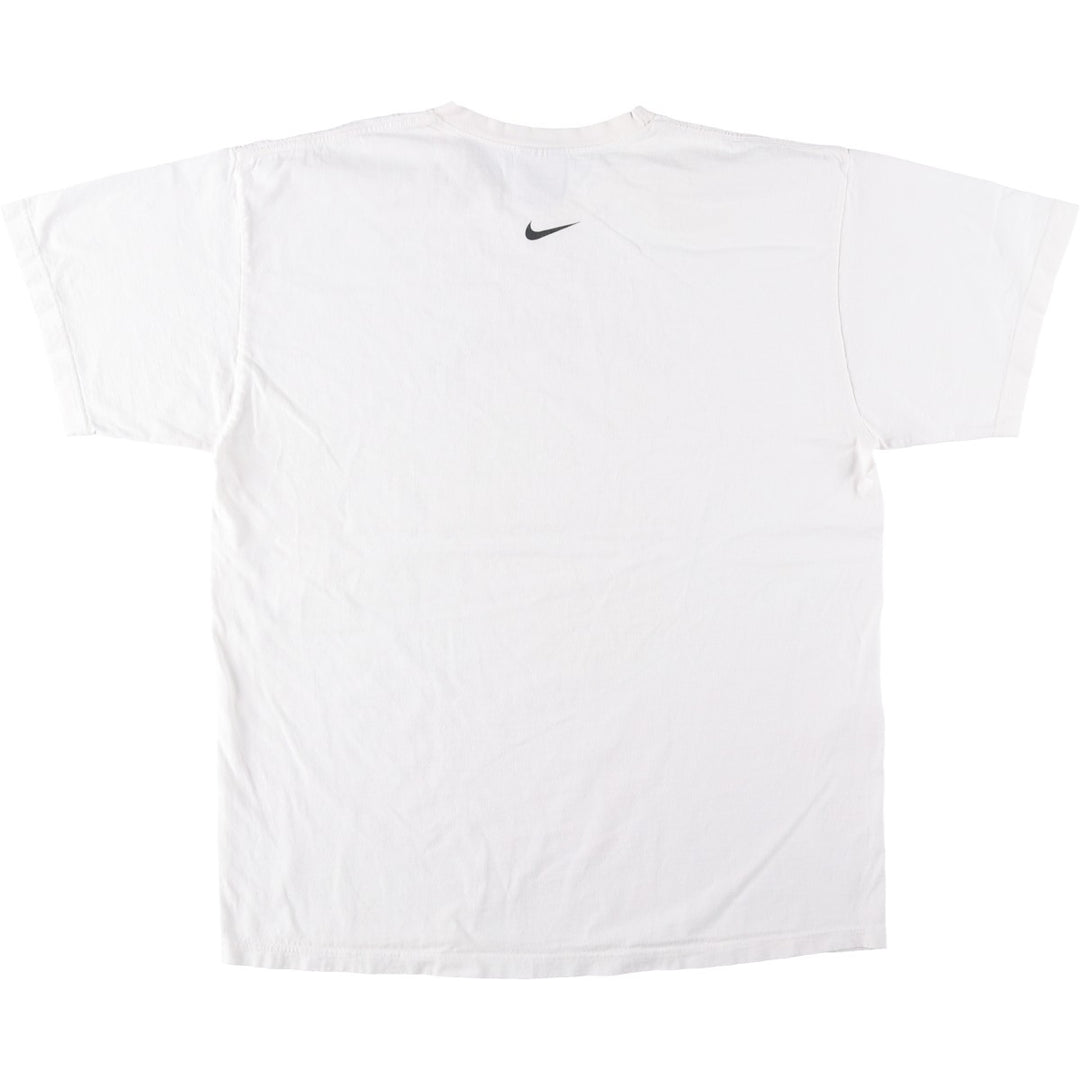 Nike Sports Print T-Shirt, Made in USA, Men's Size L cotton white type Vintage Second Hand