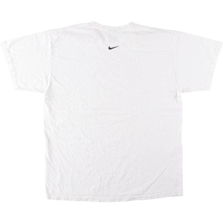 Nike Sports Print T-Shirt, Made in USA, Men's Size L cotton white type Vintage Second Hand
