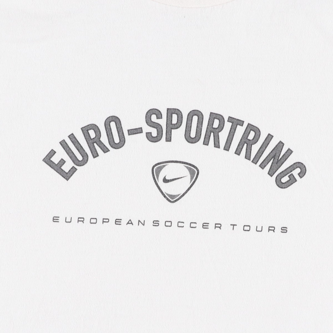 Nike Sports Print T-Shirt, Made in USA, Men's Size L cotton white type Vintage Second Hand