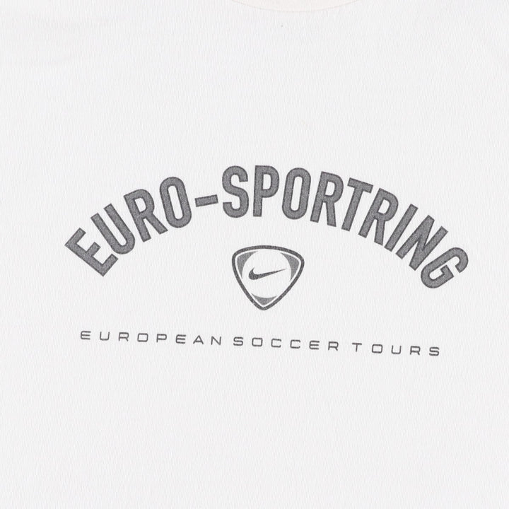 Nike Sports Print T-Shirt, Made in USA, Men's Size L cotton white type Vintage Second Hand