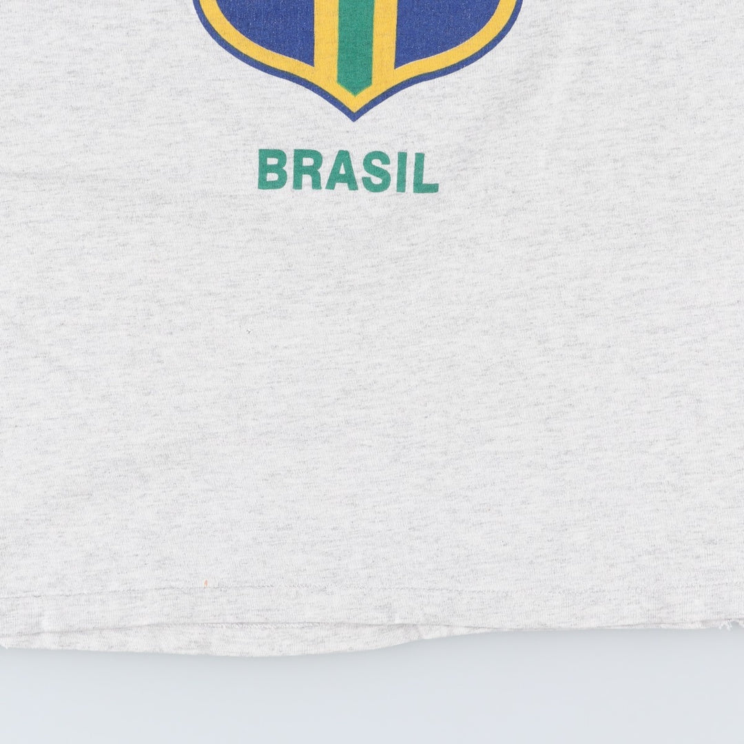 90'S Umbro Sports Print T-Shirt, Made in USA, Men's XL equivalent, Vintage cotton gray type Vintage Second Hand