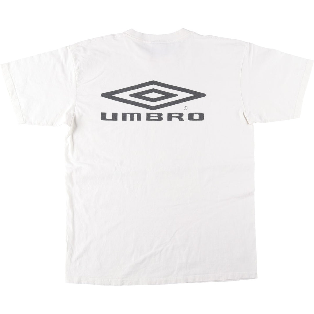 Umbro T-shirt with back print logo, made in Canada, men's size XL. cotton white type Vintage Second Hand