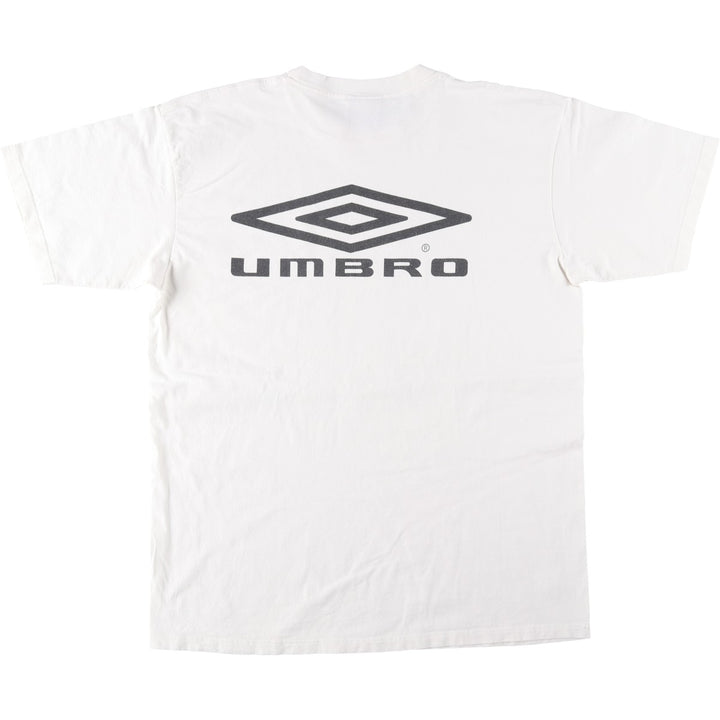 Umbro T-shirt with back print logo, made in Canada, men's size XL. cotton white type Vintage Second Hand