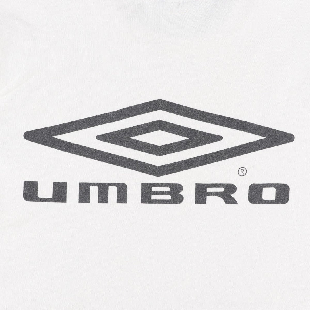 Umbro T-shirt with back print logo, made in Canada, men's size XL. cotton white type Vintage Second Hand