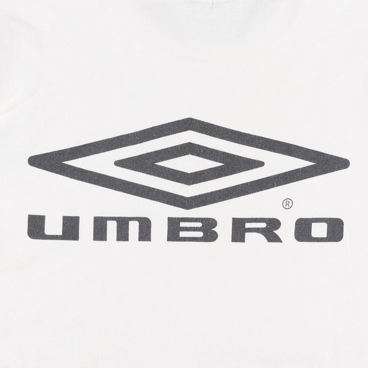 Umbro T-shirt with back print logo, made in Canada, men's size XL. cotton white type Vintage Second Hand