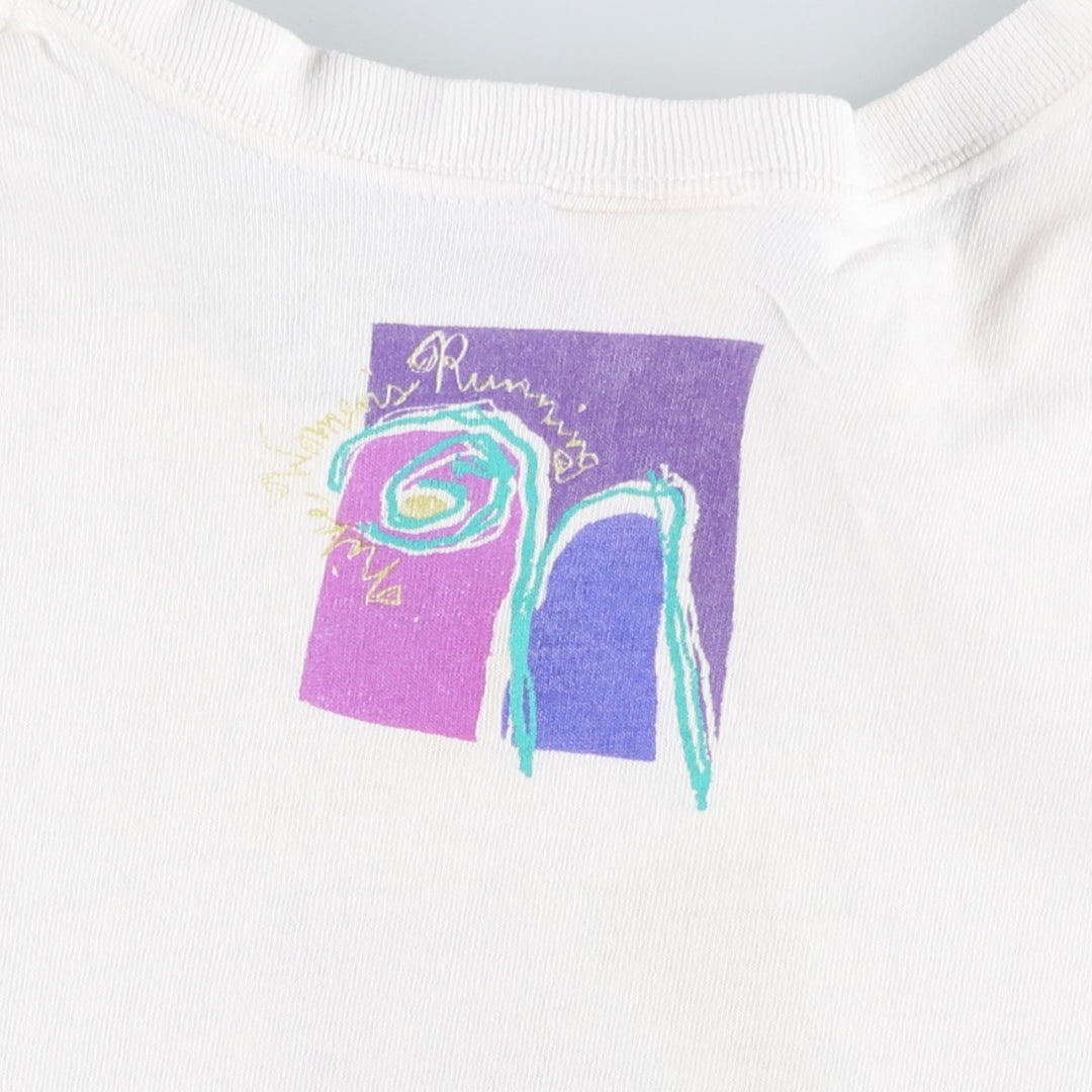 90'S Nike Silver Tag Printed T-Shirt Made in USA Men's L Size Vintage cotton white type Vintage Second Hand