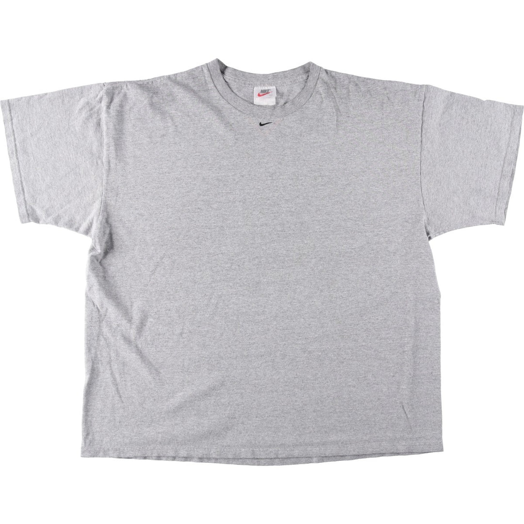 90'S Nike Center Logo T-Shirt, Made in USA, Men's XXL equivalent, Vintage cotton gray type Vintage Second Hand
