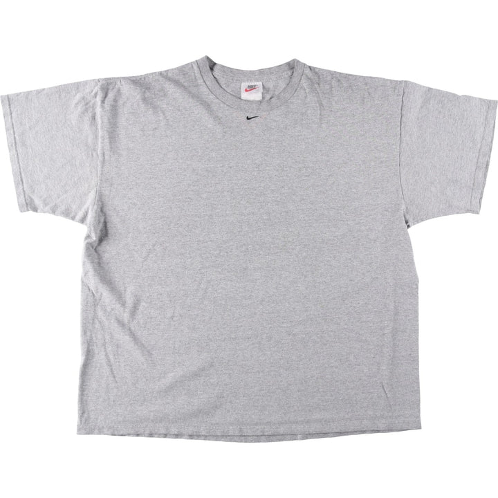 90'S Nike Center Logo T-Shirt, Made in USA, Men's XXL equivalent, Vintage cotton gray type Vintage Second Hand