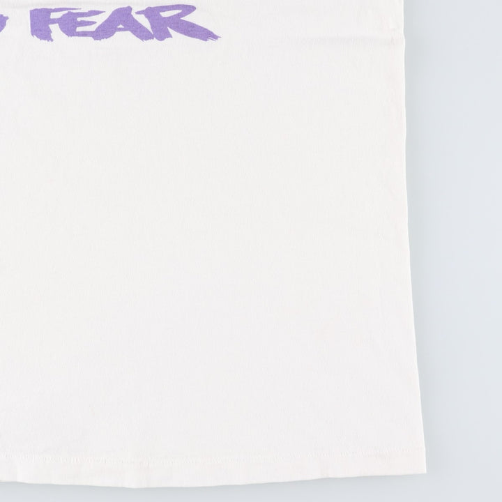 90'S NO FEAR logo print T-shirt, made in USA, men's size L equivalent, vintage. cotton white type Vintage Second Hand