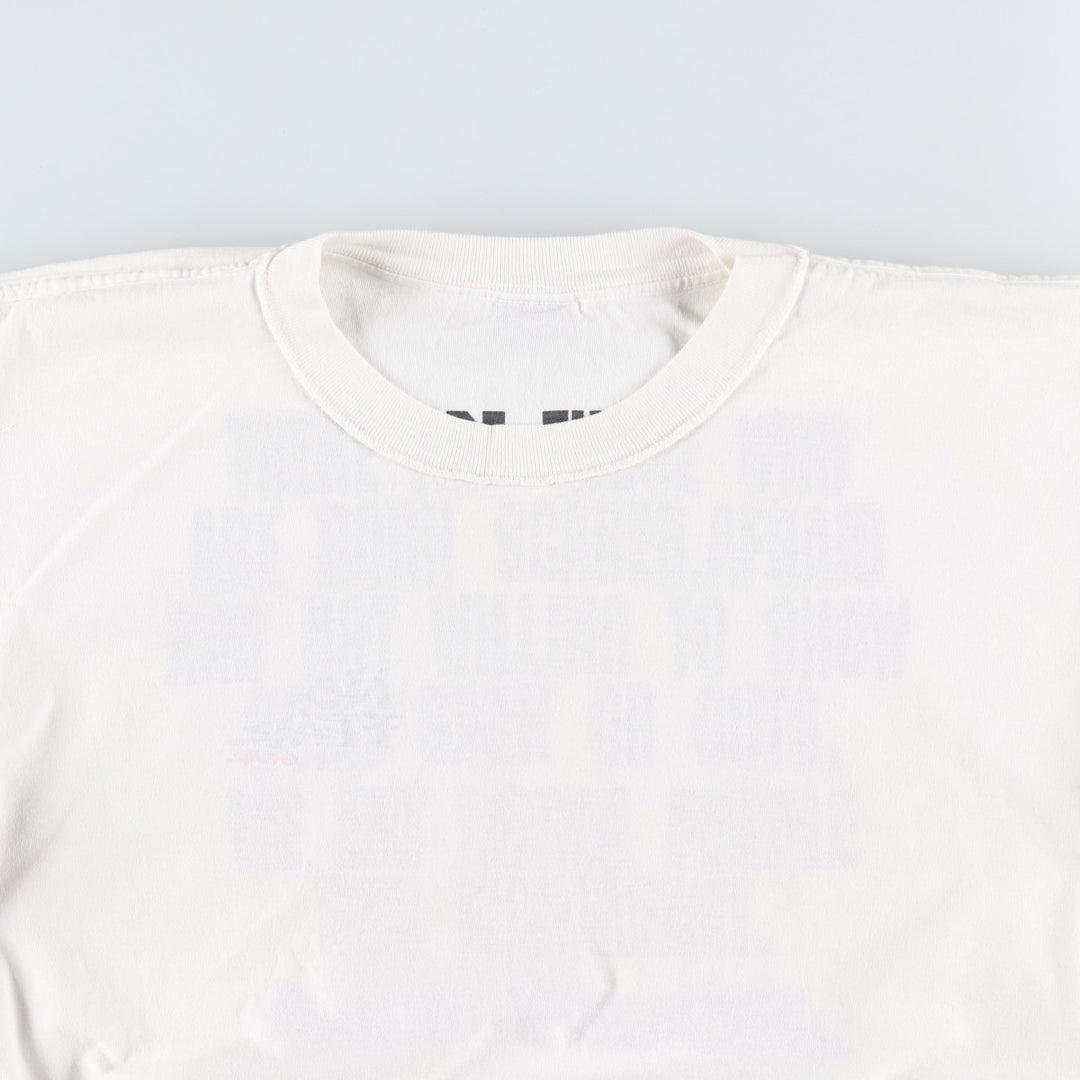 90'S NO FEAR logo print T-shirt, made in USA, men's size L equivalent, vintage. cotton white type Vintage Second Hand