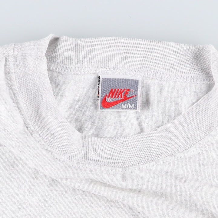 90'S Nike Silver Tag Sport Print T-Shirt, Made in Canada, Men's Size M (approx.), Vintage cotton gray type Vintage Second Hand