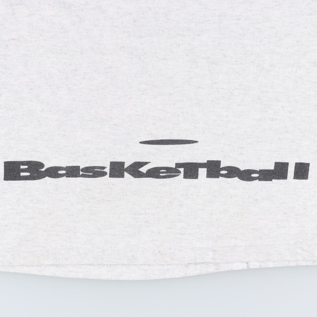 90'S Nike Silver Tag Sport Print T-Shirt, Made in Canada, Men's Size M (approx.), Vintage cotton gray type Vintage Second Hand