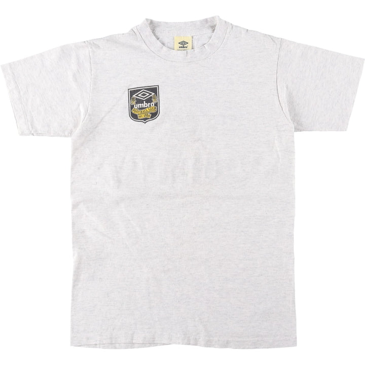 90'S Umbro Sports Print T-Shirt, Made in USA, Men's Size S (Equivalent), Vintage cotton gray type Vintage Second Hand