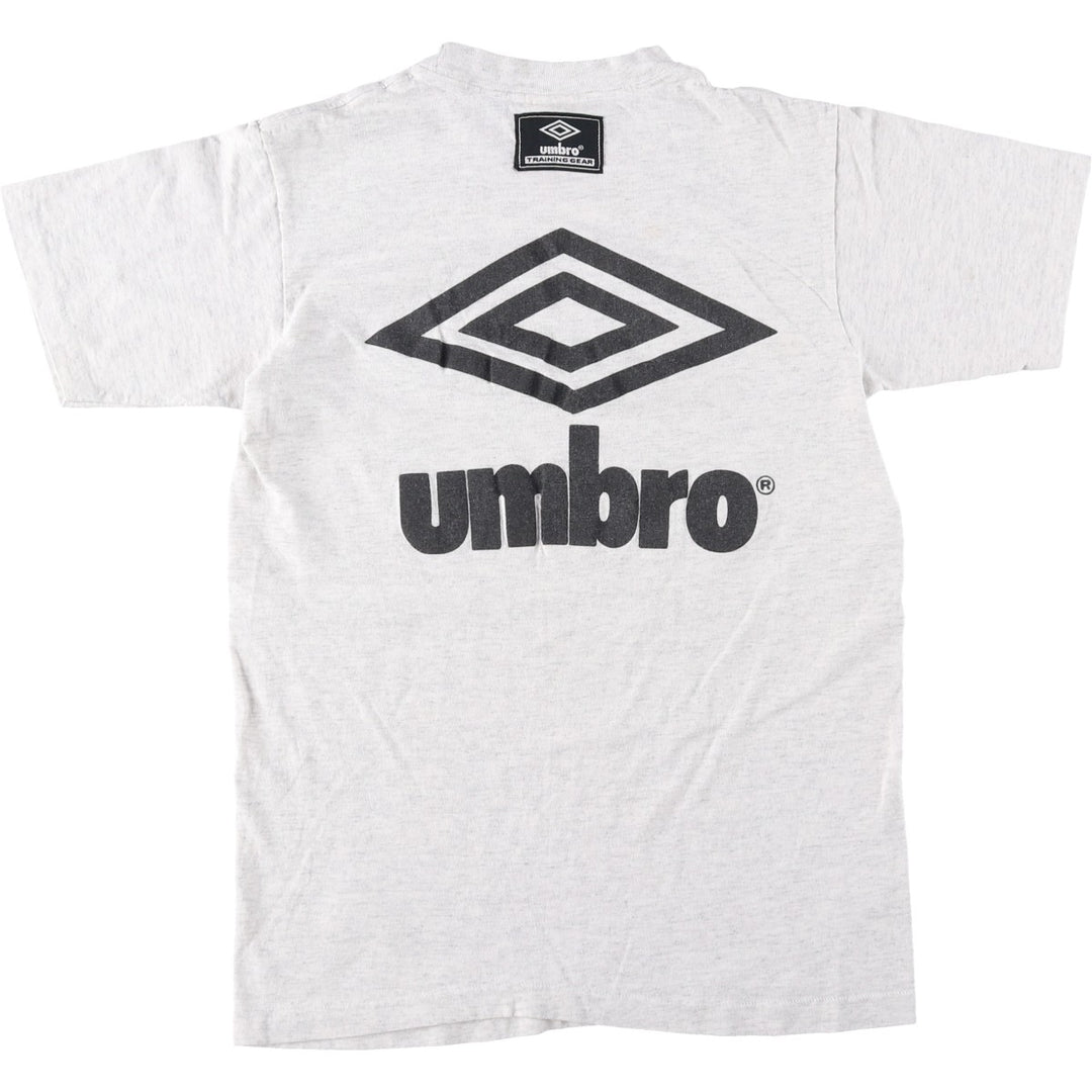 90'S Umbro Sports Print T-Shirt, Made in USA, Men's Size S (Equivalent), Vintage cotton gray type Vintage Second Hand