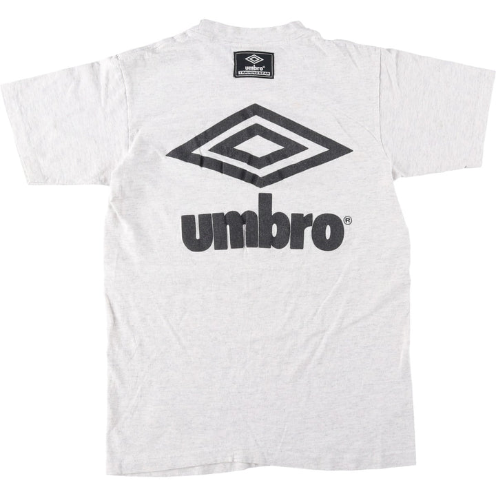 90'S Umbro Sports Print T-Shirt, Made in USA, Men's Size S (Equivalent), Vintage cotton gray type Vintage Second Hand