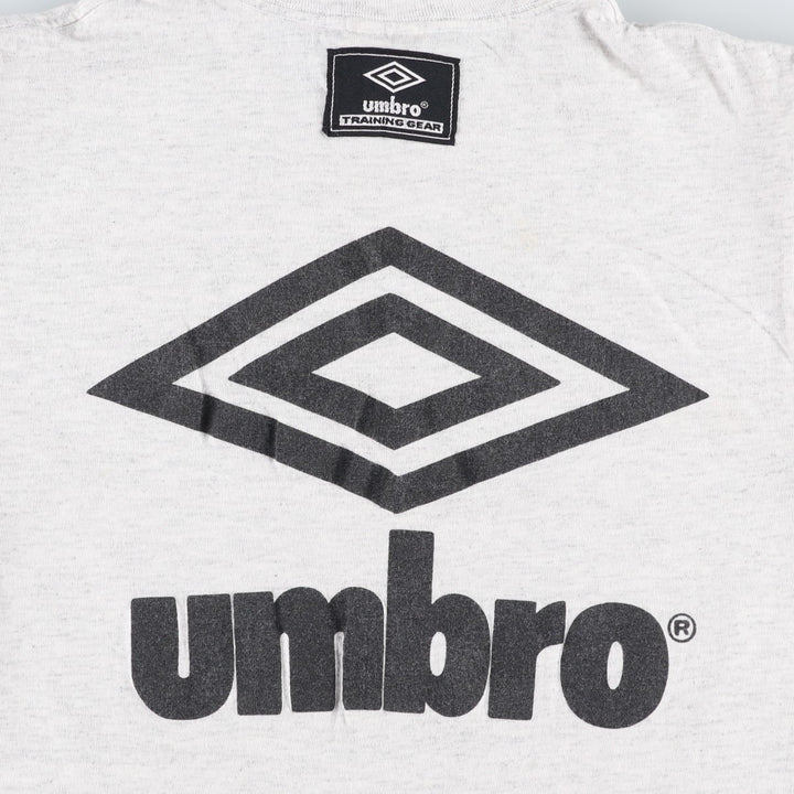 90'S Umbro Sports Print T-Shirt, Made in USA, Men's Size S (Equivalent), Vintage cotton gray type Vintage Second Hand