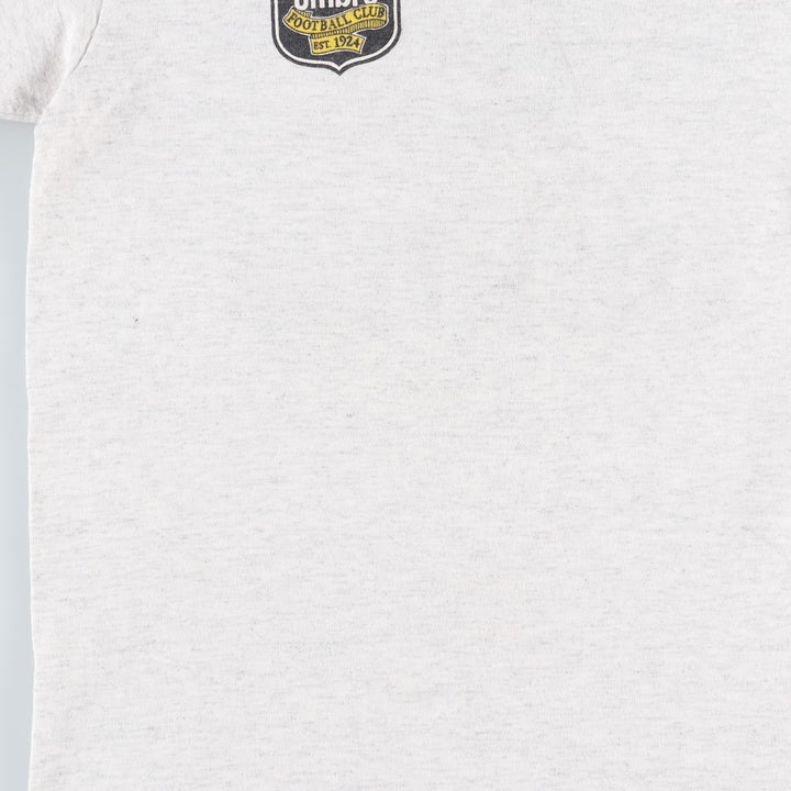 90'S Umbro Sports Print T-Shirt, Made in USA, Men's Size S (Equivalent), Vintage cotton gray type Vintage Second Hand