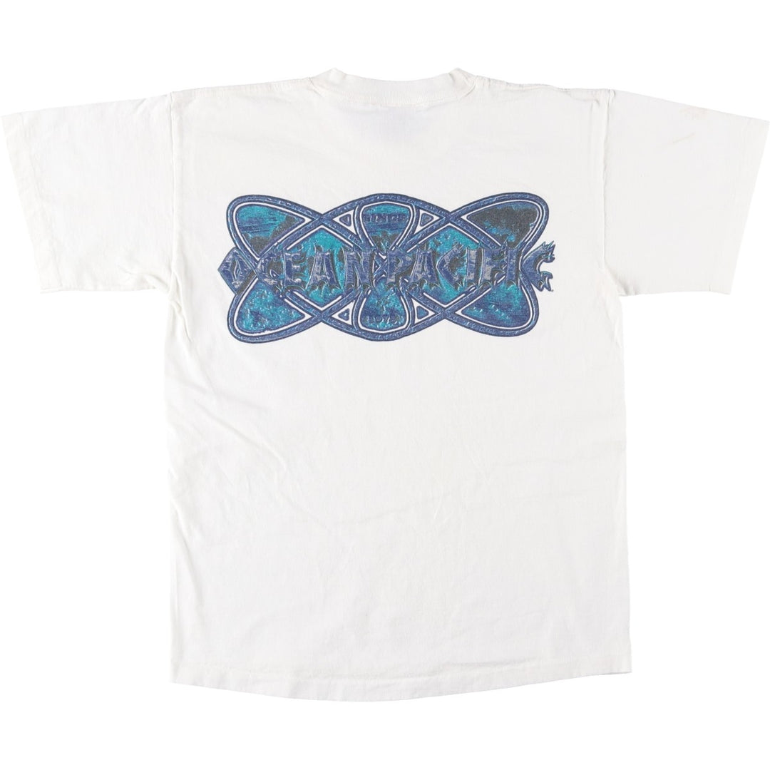 90'S Ocean Pacific surf/skate t-shirt, made in USA, men's size M equivalent, vintage. cotton white type Vintage Second Hand