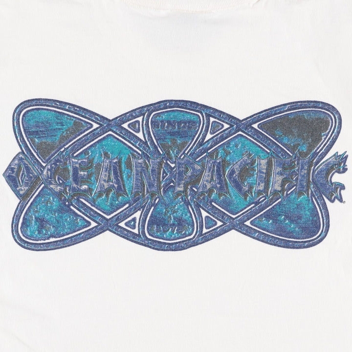 90'S Ocean Pacific surf/skate t-shirt, made in USA, men's size M equivalent, vintage. cotton white type Vintage Second Hand