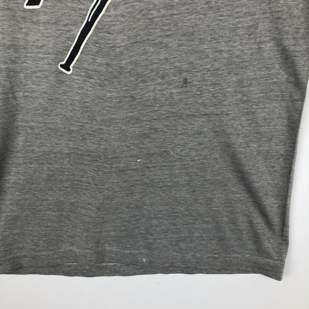90'S MLB New York Yankees sports print t-shirt, men's size S equivalent, vintage. unclear gray type Vintage Second Hand
