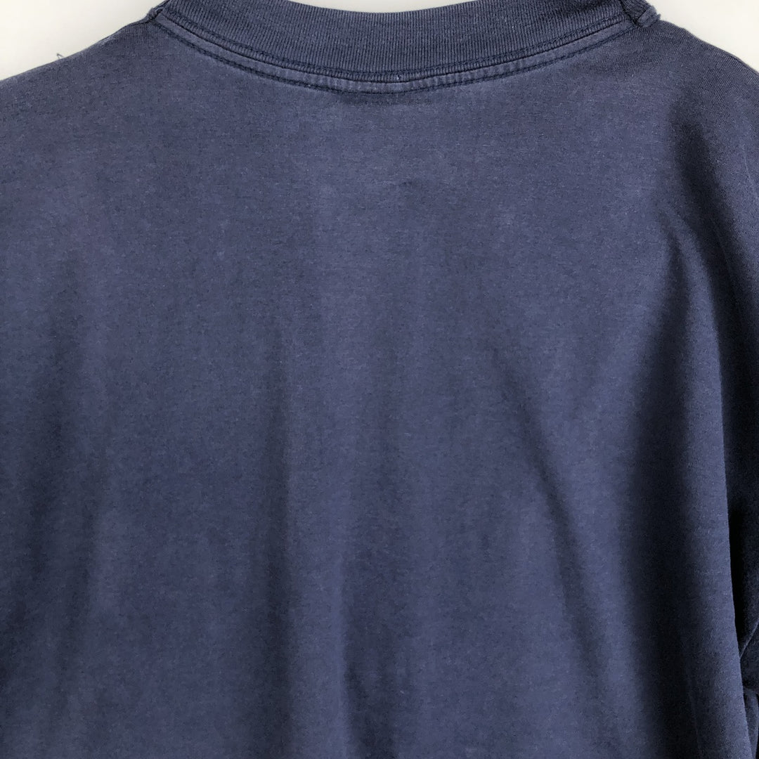 90'S NUTMEG MLB New York Yankees Looney Tunes Bugs Bunny Character Print T-Shirt cotton navy blue type Vintage Second Hand