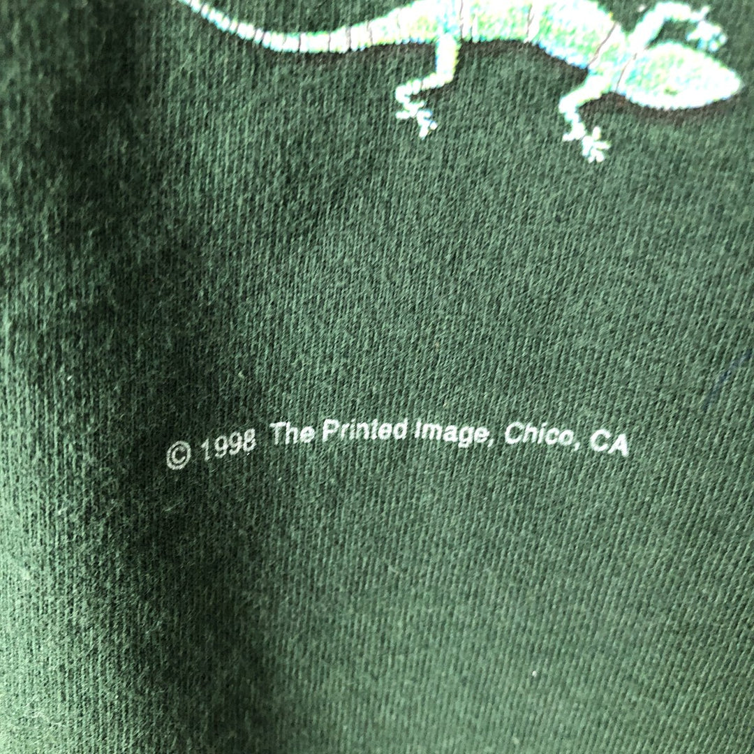 90'S Fruit of the Loom Heavy Cotton All-Over Print Animal T-Shirt, Men's Size L (Equivalent), Vintage cotton Khaki type Vintage Second Hand