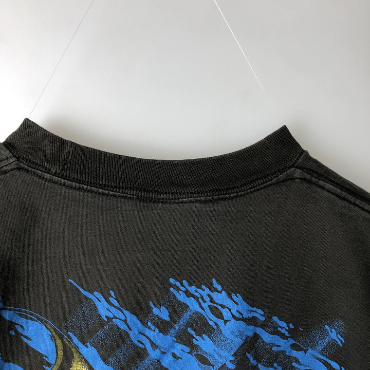 ~90'S Fish Print Animal T-Shirt, Men's Size L (Equivalent), Vintage unclear black type Vintage Second Hand