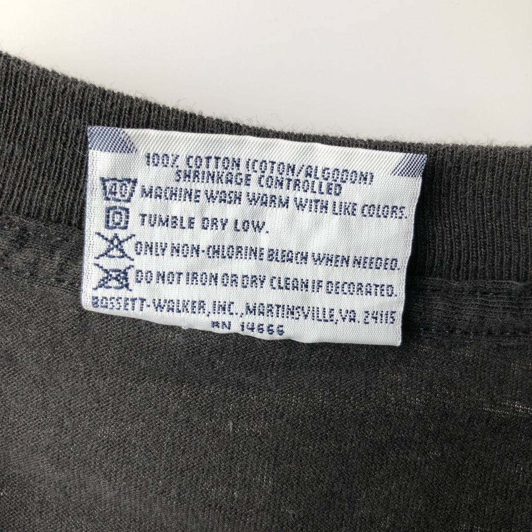 90'S Lee T-shirt, Made in USA, Men's XL equivalent, Vintage cotton black type Vintage Second Hand
