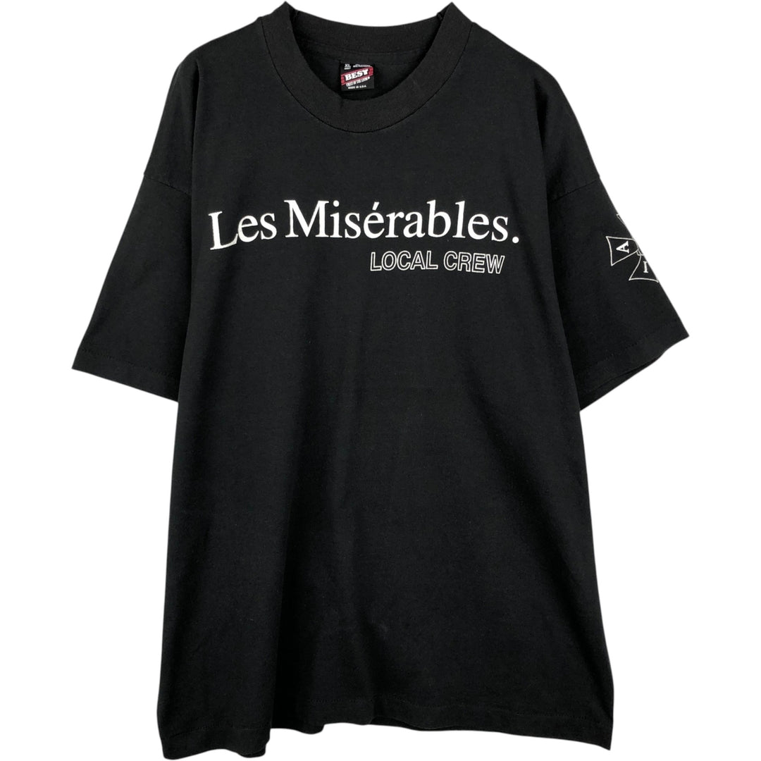 90'S Fruit of the Loom Best Printed T-shirt, Made in USA, Men's XL, Vintage cotton black type Vintage Second Hand