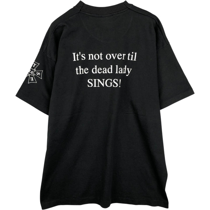 90'S Fruit of the Loom Best Printed T-shirt, Made in USA, Men's XL, Vintage cotton black type Vintage Second Hand