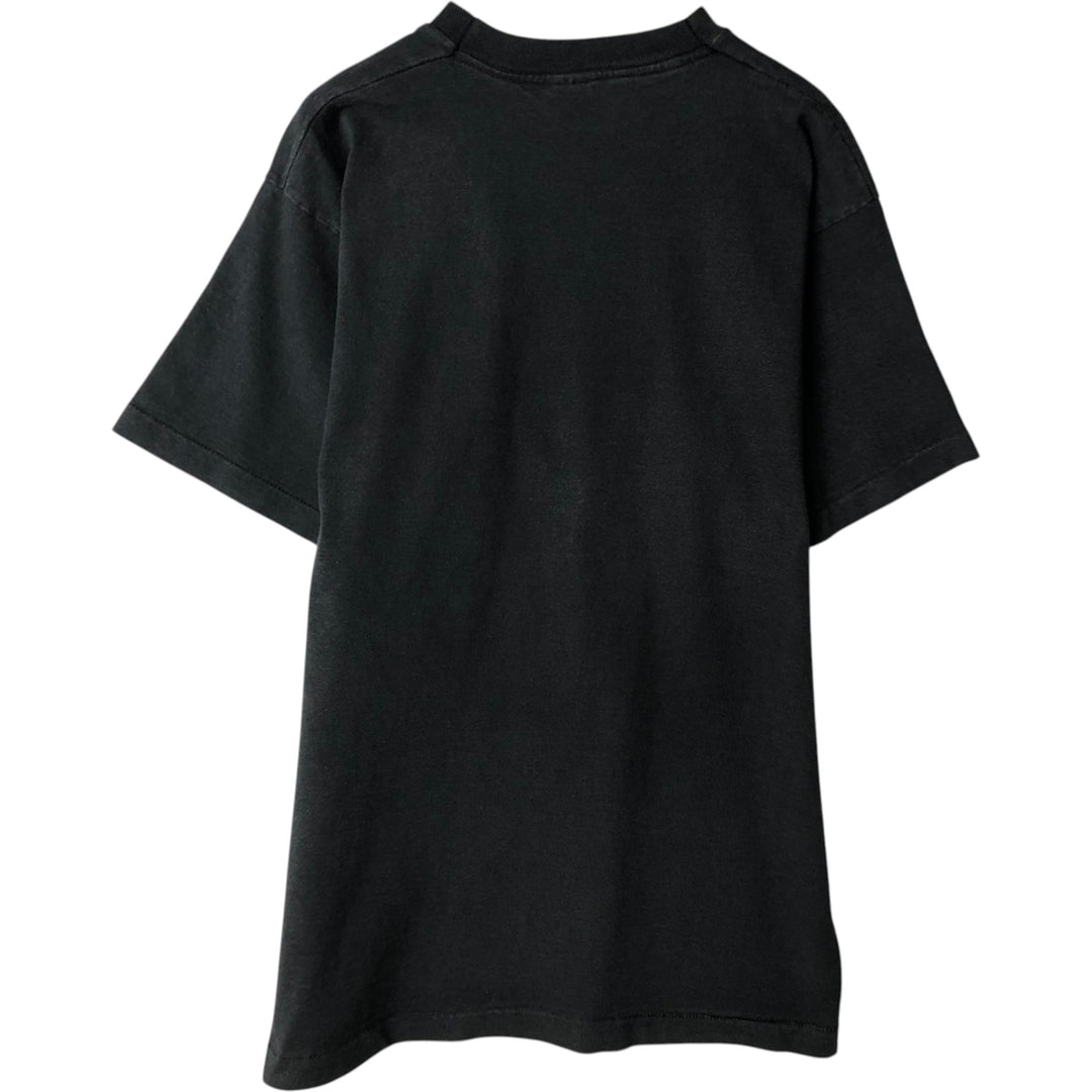Fruit of the Loom printed t-shirt, made in the USA, men's size L equivalent, vintage. cotton black type Vintage Second Hand