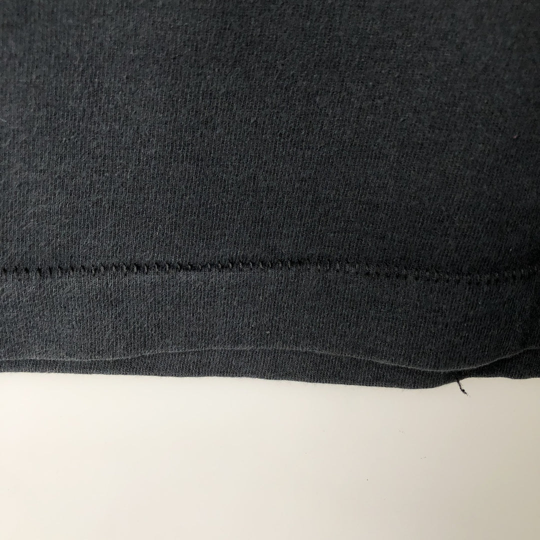 Fruit of the Loom printed t-shirt, made in the USA, men's size L equivalent, vintage. cotton black type Vintage Second Hand