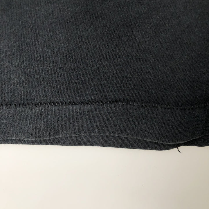 Fruit of the Loom printed t-shirt, made in the USA, men's size L equivalent, vintage. cotton black type Vintage Second Hand